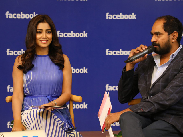 Krish and Shriya Saran at Facebook office
